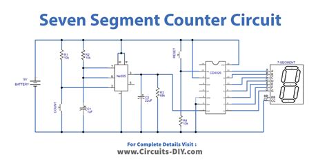 7 segment counter circuit diagram 