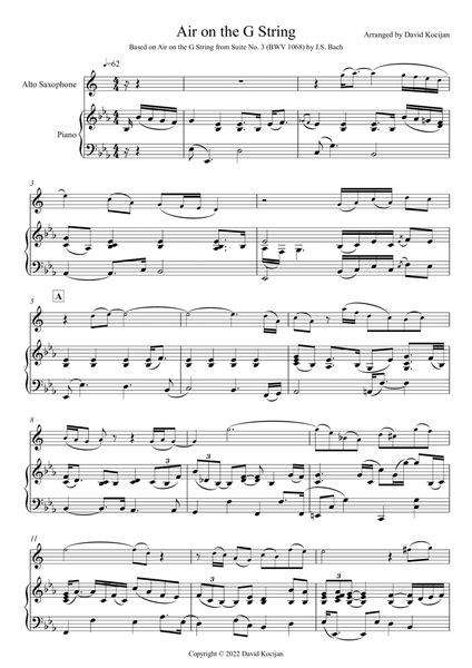  Air On The G String - INTERMEDIATE (alto Sax & Piano) by David Kocijan
