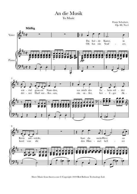  An Die Musik by Franz Schubert