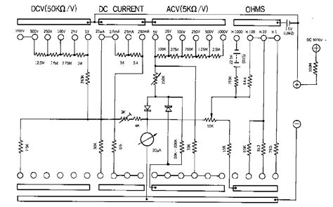 Analog Multimeter Circuit Diagram
