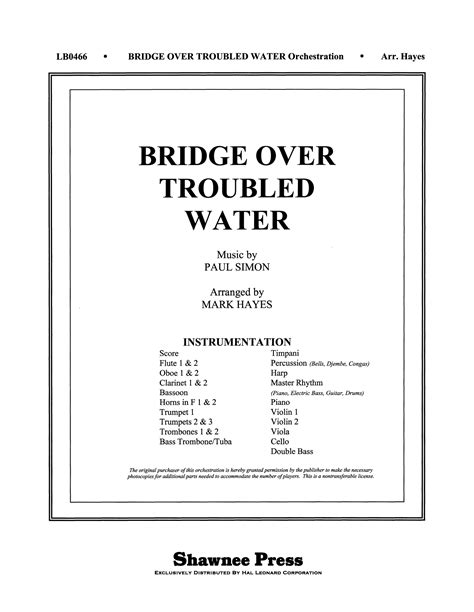  Bridge Over Troubled Water (arr. Mark Hayes) by Simon And Garfunkel