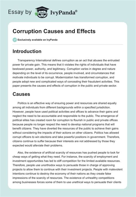 Bribery, essay - Scribd