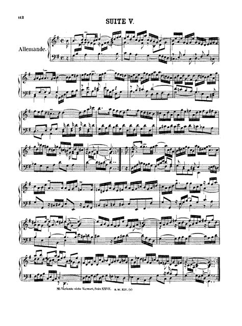  French Suite V In G Major by Johann Sebastian Bach