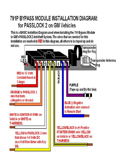 Gm Passlock Wiring Diagram
