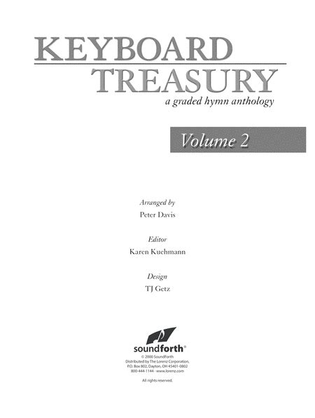  Keyboard Treasury, Vol. 4 by Peter Davis