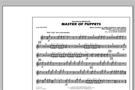  Master Of Puppets - 1st Bb Trumpet by Jay Bocook