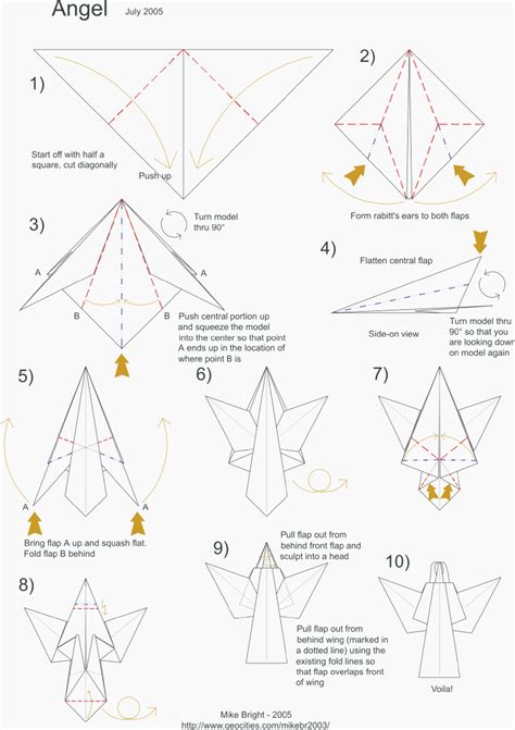 Origami Angel Diagrams