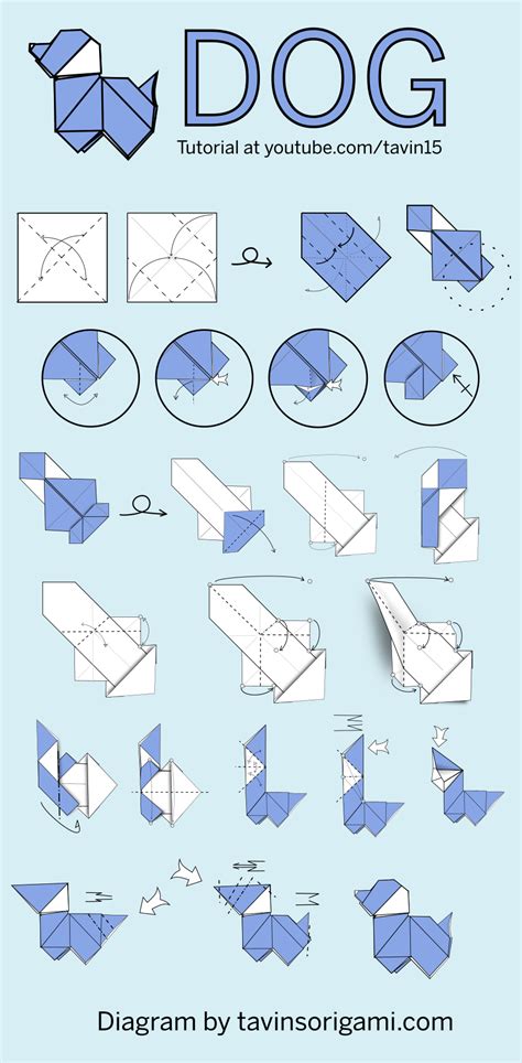 Origami Dog Diagrams