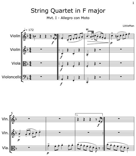  Quartet In F Major by Maurice Ravel