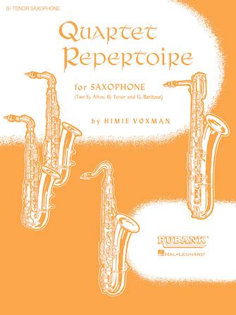  Quartet Repertoire For Saxophone - Full Score by Himie Voxman