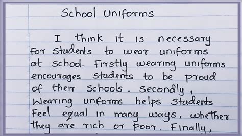Persuasive Essay on School Uniforms