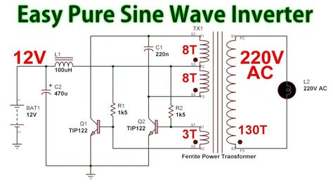 Sinewave Ups Circuit Diagram