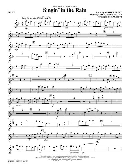  Singin' In The Rain (arr. Mac Huff) - Flute by Gene Kelly