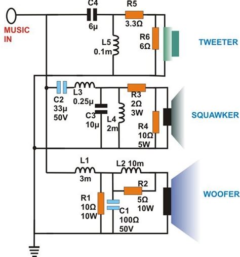 Speaker Crossovers Circuit Diagrams