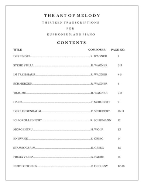  The Art Of Melody: 13 Song Transcriptions For Trumpet- Solo Parts by Franz Schubert