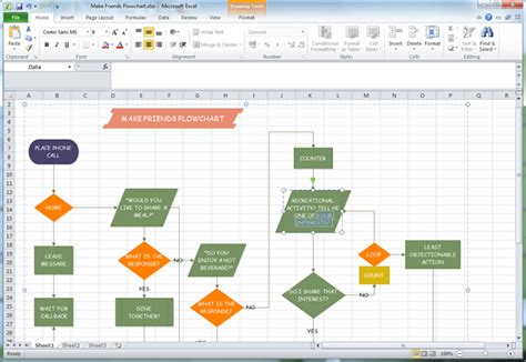 excel flow diagram 