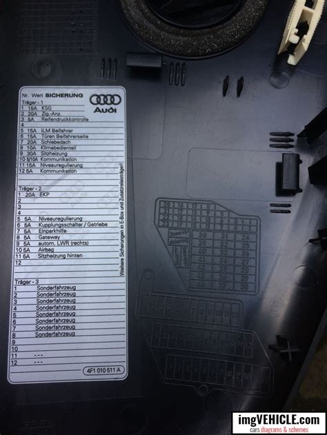 fuse box in audi a6 2004 