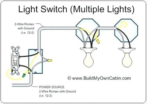 how to wire two lights to one switch diagram 