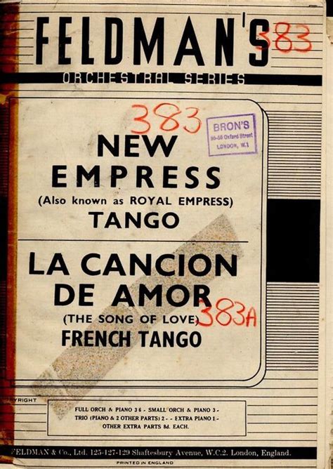 Free Sheet Music London Tango Tango Royal Empress Will Taylor