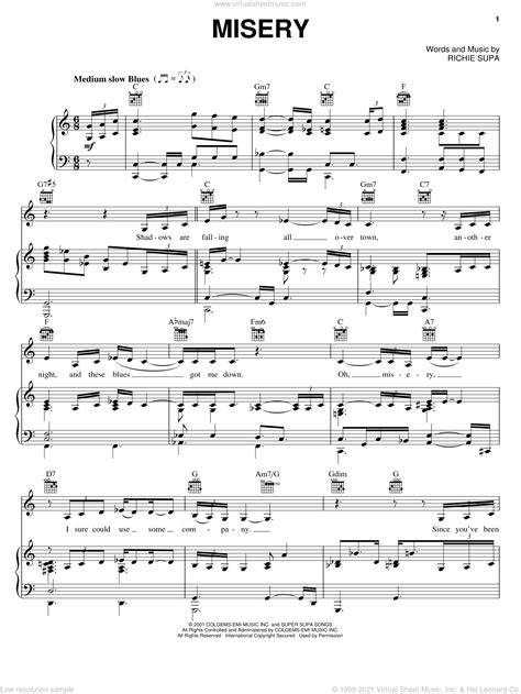 Free Sheet Music Love And Misery Lee Dewyze
