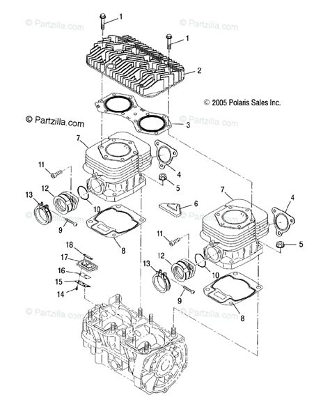 polaris snowmobile engine diagrams 