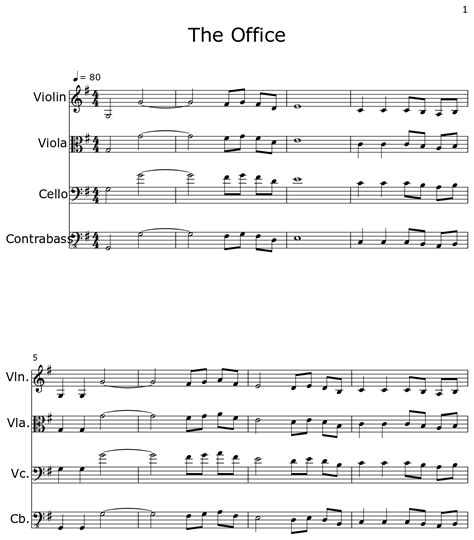 Free Sheet Music Season 2 Episode 4 The Fire The Office