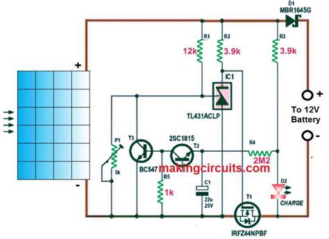 solar controller schematic diagram 