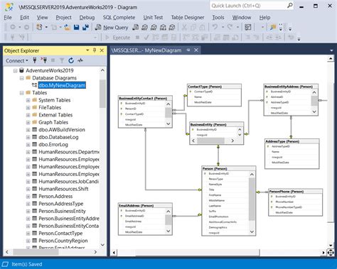 sql server database diagram notation 