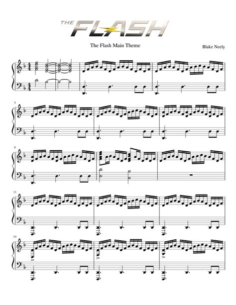 Free Sheet Music The Race Of His Life The Flash