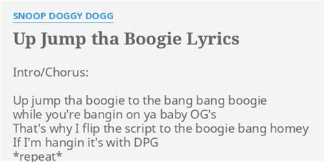 Free Sheet Music Up Jump Tha Boogie Snoop Dogg