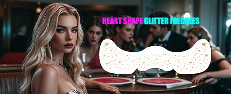 Amazon Glitter Freckles Face Tattoo 10 PCS Gold Heart Tattoos