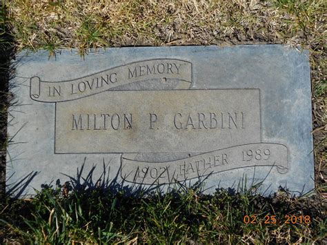 Milton P Garbini Find A Grave Memorial