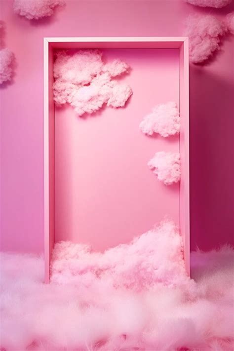 Fashion Dolly Fantasy Pink Box Clouds Backdrop Uk M In