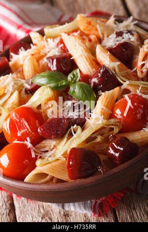 Macro Closeup Of Penne Pasta Background Texture Stock Photo Alamy