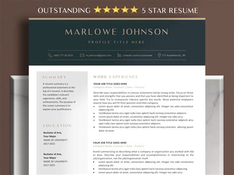 Executive Resume Template Word Modern Cv Template Professional Resume