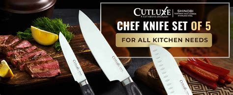 Amazon Cutluxe Shinobi Chef Knife Set Professional Pcs Cooking