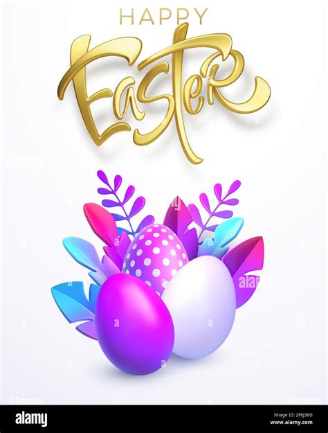 Happy Easter Greeting Illustration Stock Photo - Alamy 