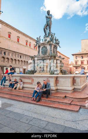 Tourists Relaxing In Piazza Del Campo Square Siena Tuscany Italy