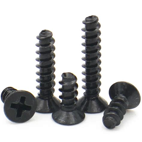 M M M M M M M Black Carbon Steel Phillips Flat Screw