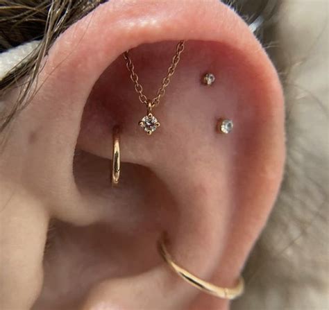 Pin By L On Jewellery Minimalist Ear Piercings Ear Piercings