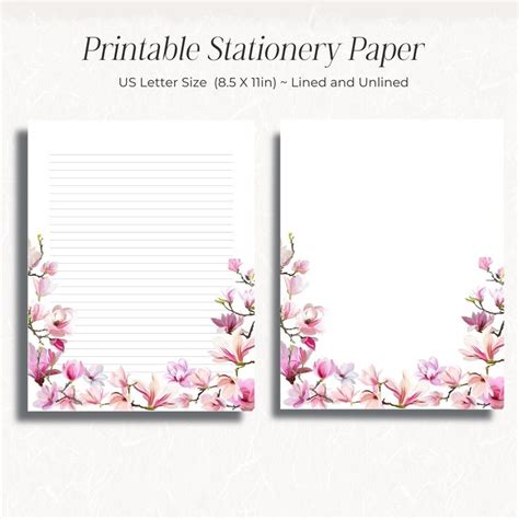 Letter Writing Paper Printable Lined Journal Paper Lined Journal