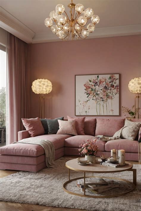 Search App Pink Accents Living Room Mauve Living Room Pink Sofa