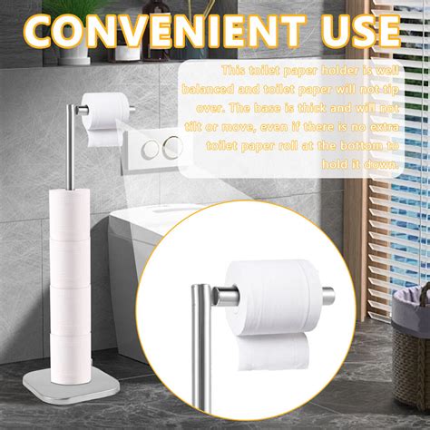 Toilet Paper Holder Stand Stainless Steel Toilet Paper Roll Holder