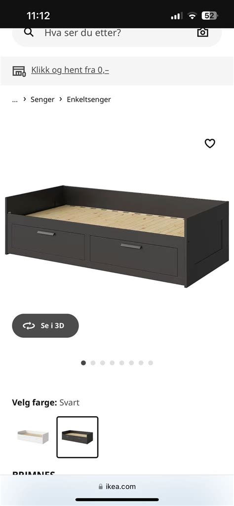 Reservert Brimnes Seng Fra Ikea Finn Torget