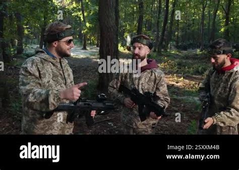 Playing Laser Tag Briefing Session Player Group Squad Laser Tag