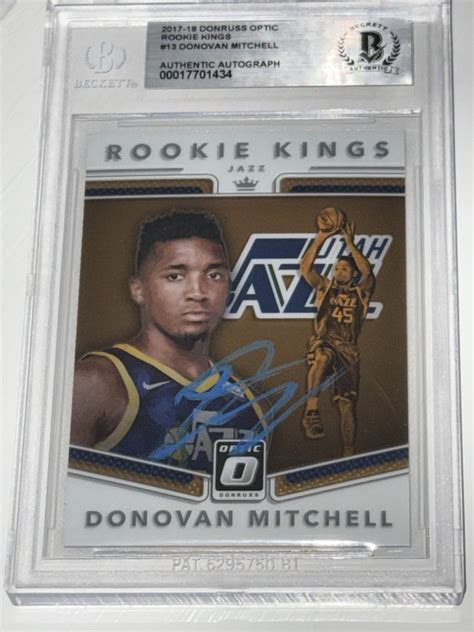 2017 18 Donruss Optic Donovan Mitchell Signed 13 RC Rookie Kings BGS