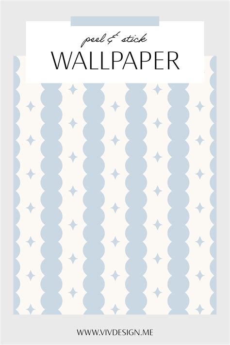Scallop Bubble Stripe Wallpaper with Diamonds – Boy nursery | Striped ...