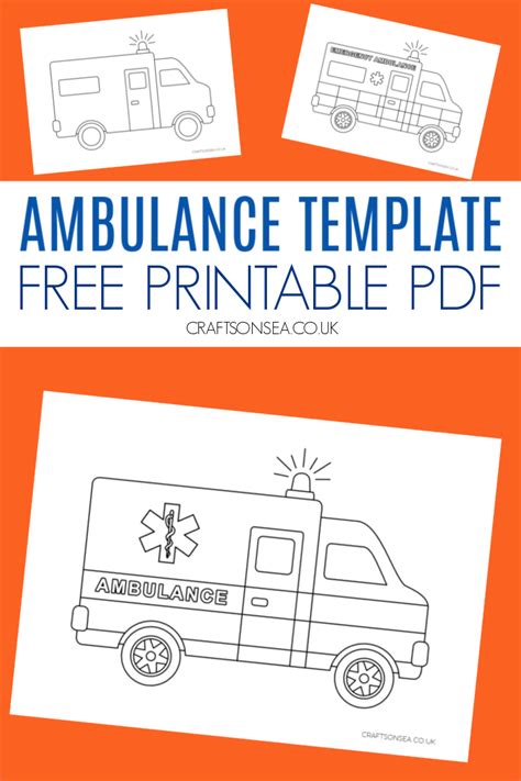 Ambulance Template Free Printable Crafts On Sea