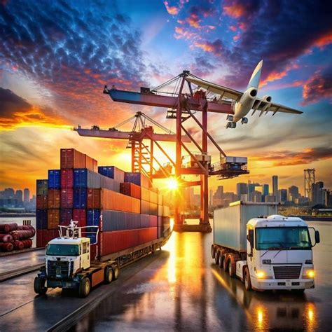 Global Business Logistics Import Export Of Containers Cargo Freight