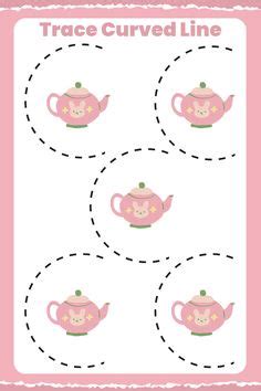 Trace Curve Lines Worksheet | Letter a Crafts | Activité manuelle ...